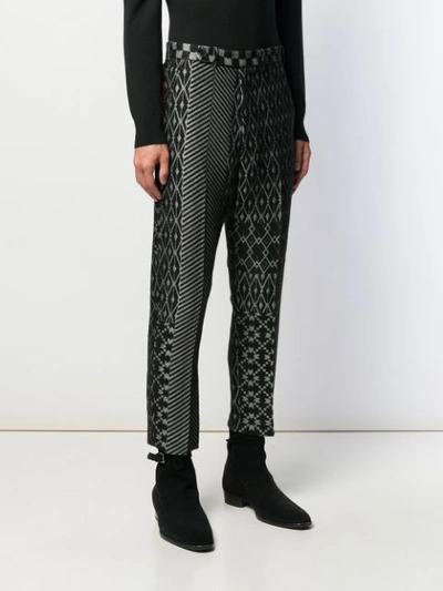 Shop Haider Ackermann Cropped Low Crotch Trousers In Grey