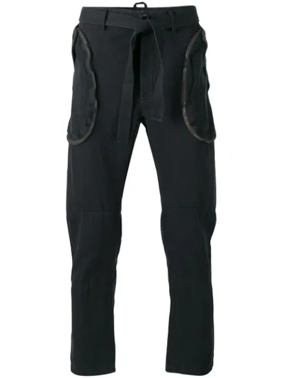 Faith Connexion Straight-leg Cargo Trousers In Black
