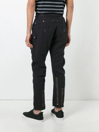 Faith Connexion Straight-leg Cargo Trousers In Black