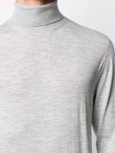 Shop Eleventy Turtle Neck Sweater In Grey