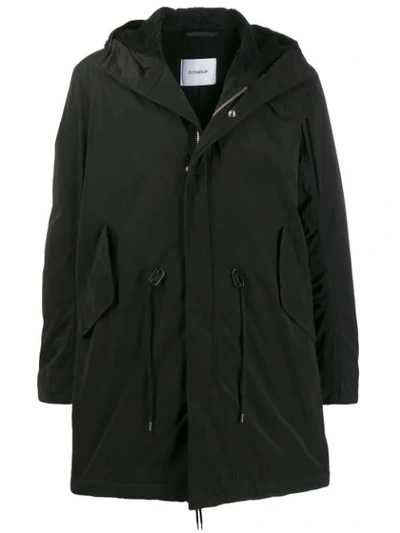 Shop Dondup Hooded Parka Coat In Black