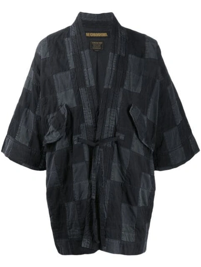 Shop Neighborhood Kimono Style Coat In Black