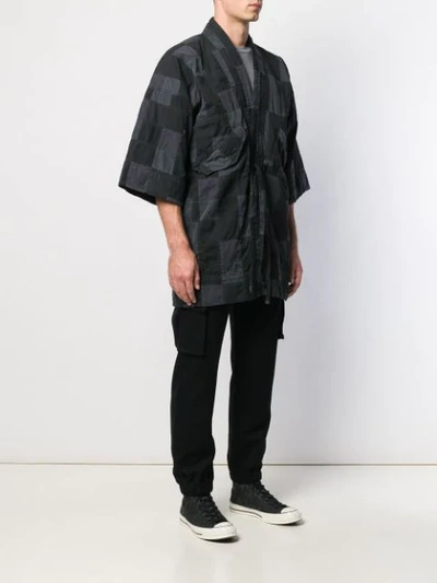 Shop Neighborhood Kimono Style Coat In Black