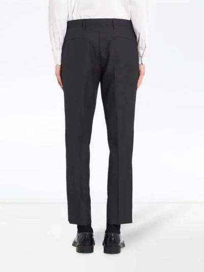 Shop Prada Tailored Cropped Trousers In Grey