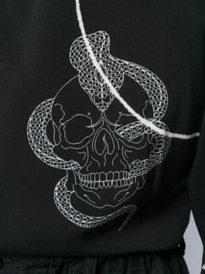 Shop Yohji Yamamoto Skull Cobra Print Shirt In Black