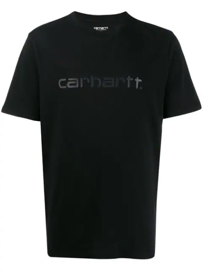 Shop Carhartt Branded T-shirt In Black