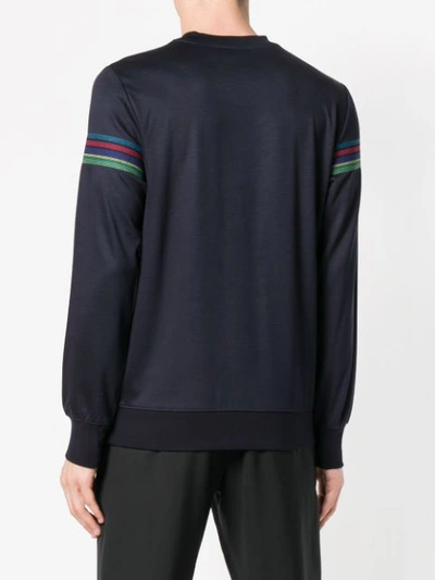 Shop Ps By Paul Smith Striped Sweatshirt - Blue