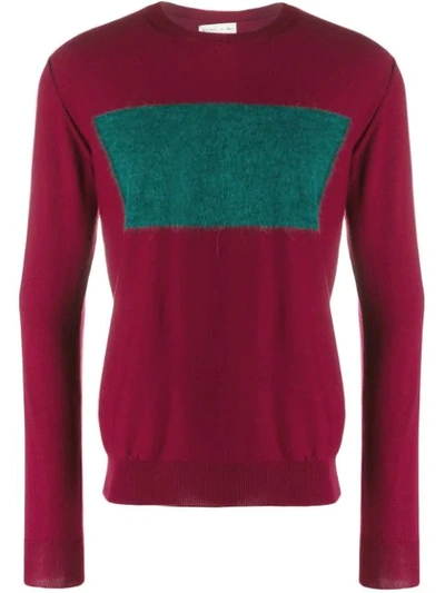 Shop Etro Colour Blocked Jumper In 0300 Red