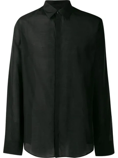 Shop Fendi Karligraphy Classic Buttoned Shirt In Black