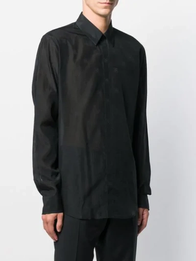 Shop Fendi Karligraphy Classic Buttoned Shirt In Black