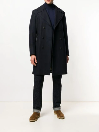 Shop Paltò Loose Fitted Coat In Blue