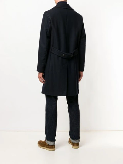 Shop Paltò Loose Fitted Coat In Blue