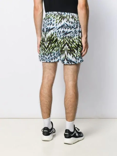 Shop Aries Animal Print Board Shorts In Blue