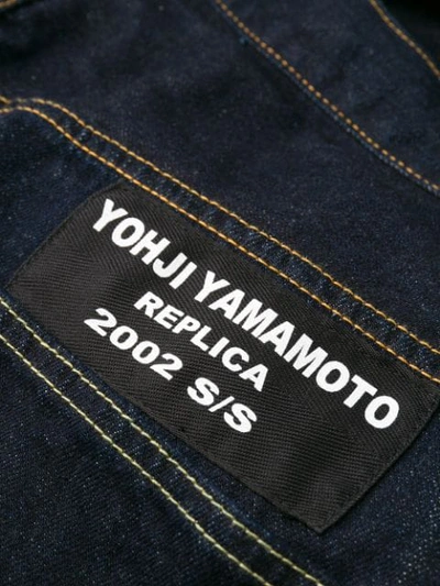 Shop Yohji Yamamoto Flared Leg Jeans In Blue