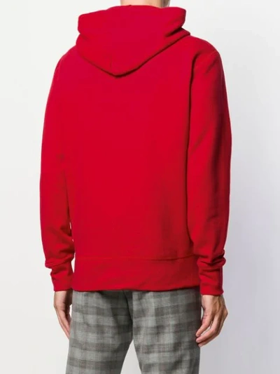 Shop Polo Ralph Lauren Embroidered Logo Hoodie In Red