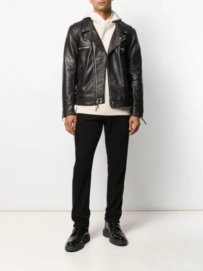 Shop John Elliott Rider's Biker Jacket In Black