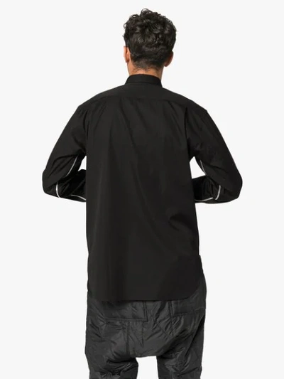 Shop Comme Des Garçons Shirt Zipped-sleeve Tailored Shirt In Black