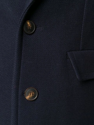 Shop Ami Alexandre Mattiussi Lined Two Buttons Coat In Blue