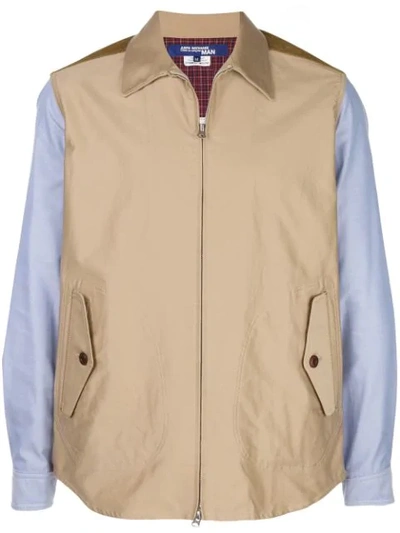 Shop Junya Watanabe Corduroy Trim Jacket In Neutrals