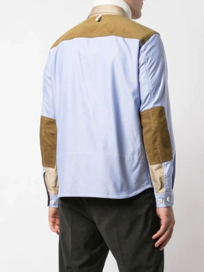 Shop Junya Watanabe Corduroy Trim Jacket In Neutrals