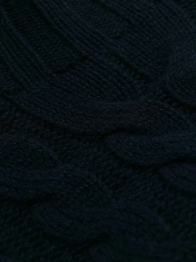 Shop Tagliatore Cable Knit Jumper In Blue