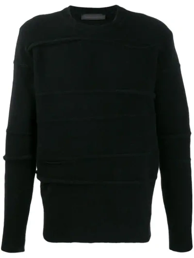 Shop Diesel Black Gold Round Neck Jumper In Black