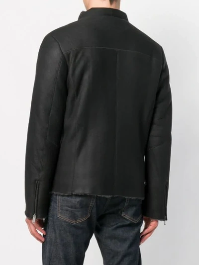 Shop Desa 1972 Shearling Lined Jacket In Black