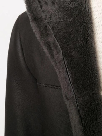 Shop Desa 1972 Shearling Lined Jacket In Black