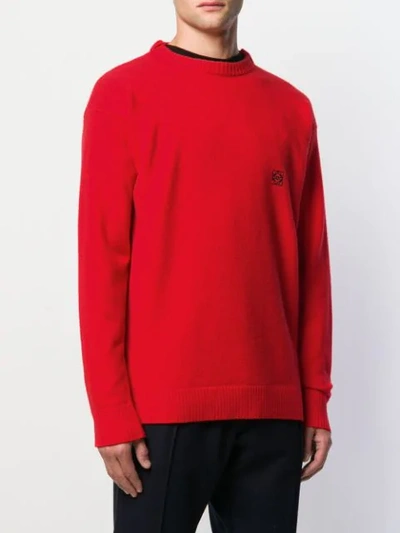 Shop Loewe Anagram Logo Jumper In Red