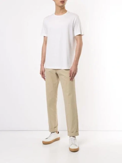 Shop Loro Piana Plain Crew-neck T-shirt In White