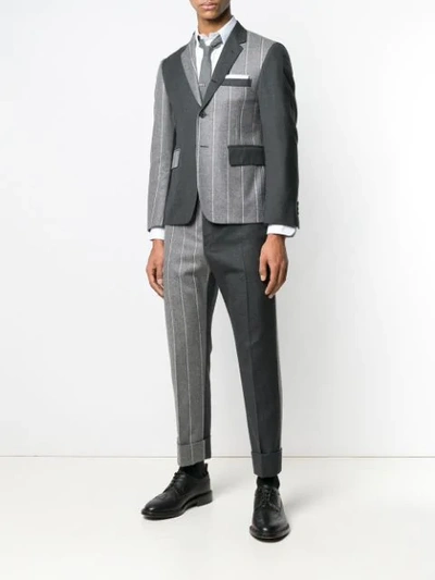 Shop Thom Browne Super 120s Shadow Stripe Suit In Grey