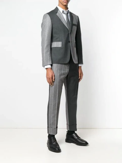 Shop Thom Browne Super 120s Shadow Stripe Suit In Grey