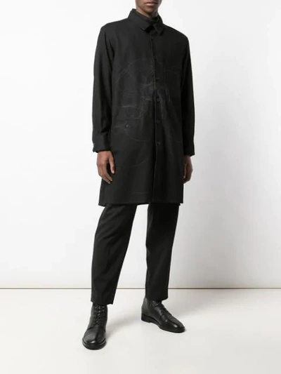 Shop Yohji Yamamoto Printed Ram Shirt In Black