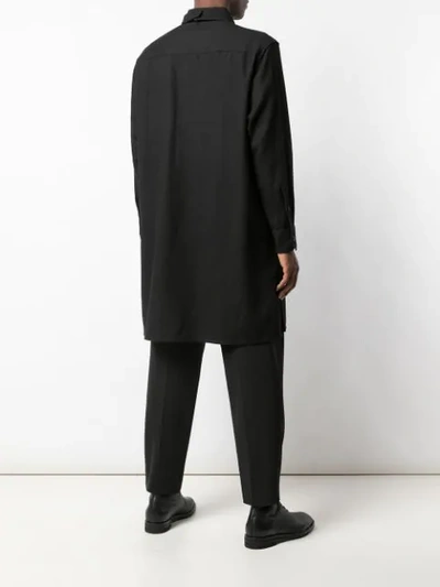 Shop Yohji Yamamoto Printed Ram Shirt In Black