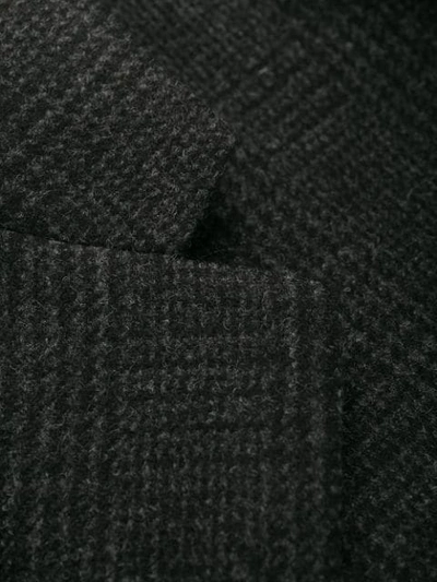 Shop Prada Checked Single-breasted Coat In F0308 Antracite