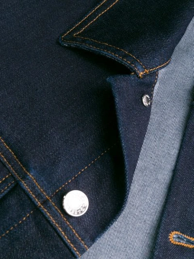 Shop Dolce & Gabbana Logo Patch Denim Jacket In Blue