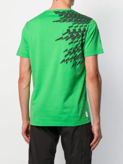 Shop Stone Island Shadow Project Abstract Print T-shirt In Green