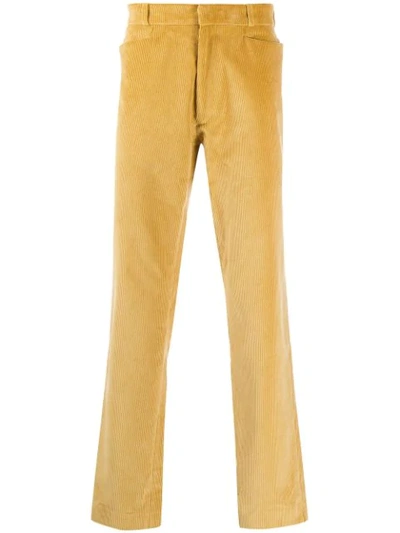 Shop Anglozine Alcester Corduroy Trousers In Yellow