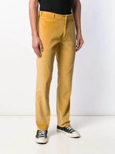 Shop Anglozine Alcester Corduroy Trousers In Yellow