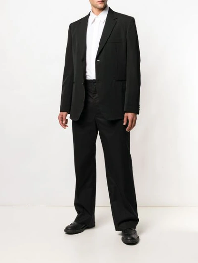 Shop Yohji Yamamoto Boxy Suit Jacket - Black