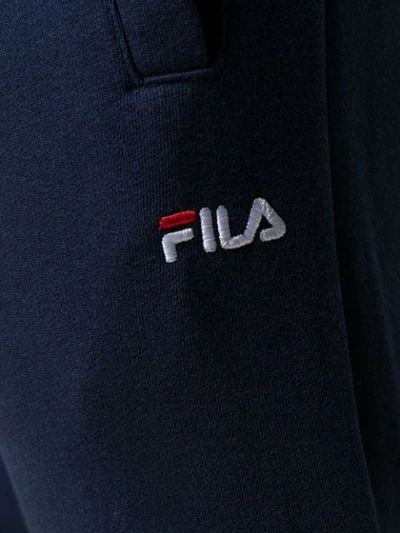 Shop Fila Cotton Blend Track Pants In Black
