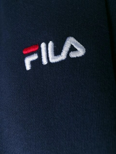 Shop Fila Cotton Blend Track Pants In Black