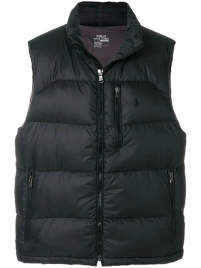 Shop Polo Ralph Lauren Padded Gilet In Grey