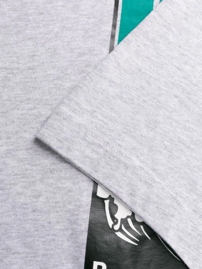 Shop Kenzo Tiger Logo Wave Print T-shirt In Grey
