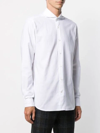 Shop Al Duca D'aosta Barba Long-sleeved Shirt In White
