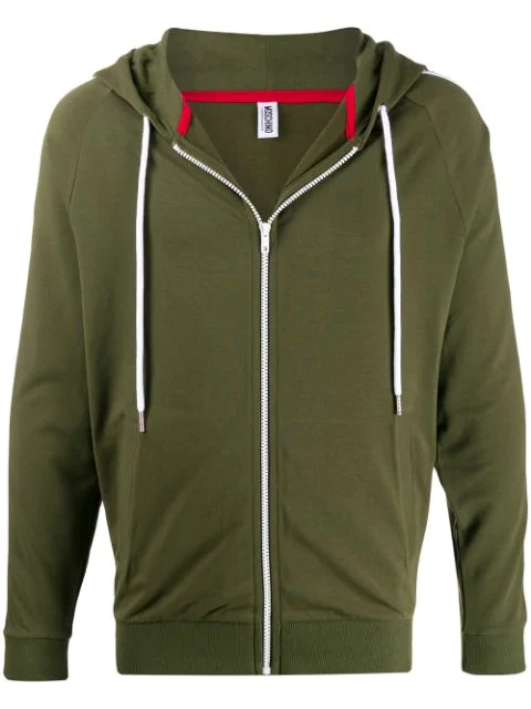 moschino tape hoodie grey