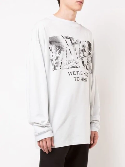 Shop 424 Oversized Sweatshirt In White