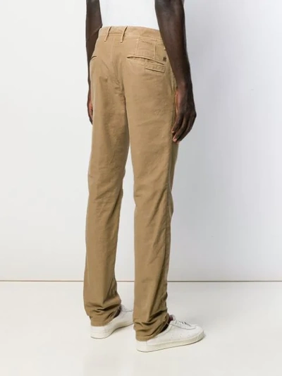 Shop Incotex Slim-fit Chino Trousers In Neutrals