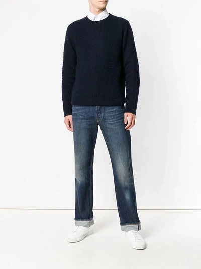 Shop Dondup Knit Sweater In 897 Navy