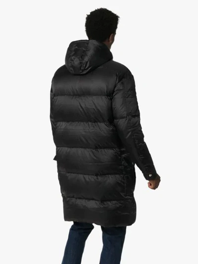 Shop Balmain Long-length Padded Coat In Black